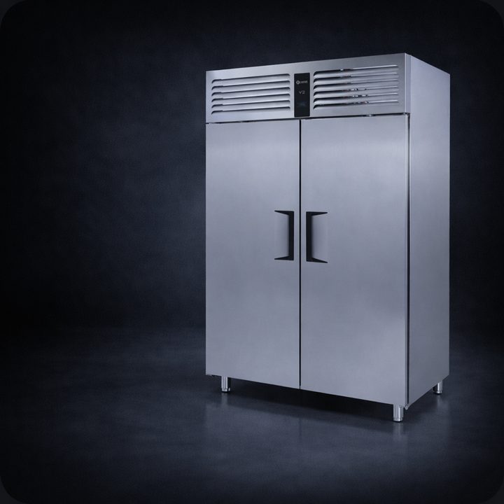 ICEINOX upright refrigerator, stainless steel cabinet